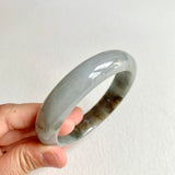 57.8mm A-Grade Natural Bluish Grey Modern Round Bangle No. 600157