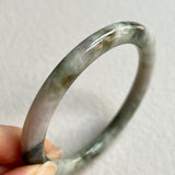 52.6mm A-Grade Natural Bluish Green Modern Round Bangle No. 152030