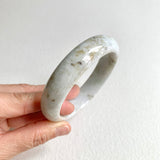 58.3mm A-Grade Natural White Modern Round Bangle No. 600162