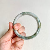 58.6mm A-Grade Natural Bluish Green Modern Round Bangle No. 600166