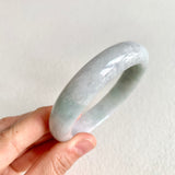 56.3mm A-Grade Natural Lavender Green Modern Round Bangle No. 151881