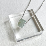 SOLD OUT: A-Grade Natural Light Bluish Green Jadeite Barrel Pendant No. 172490