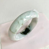 58.2mm A-Grade Natural Light Green Modern Round Bangle No. 600168