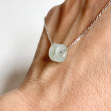 SOLD OUT: A-Grade Natural Light Bluish Green Jadeite Barrel Pendant No. 172490