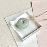 A-Grade Natural Lavender Green Jadeite Bagel Piece No. 172481