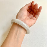 56.2mm A-Grade Natural White Traditional Round Bangle No. 330028