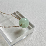 A-Grade Natural Light Green Jadeite Barrel Pendant No. 172496