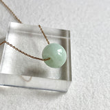 A-Grade Natural Light Green Jadeite Barrel Pendant No. 172495