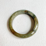 52.8mm A-Grade Natural Greenish Brown Modern Round Bangle No. 600150