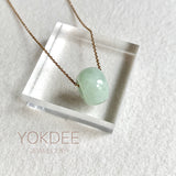 A-Grade Natural Light Green Jadeite Barrel Pendant No. 172497