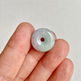 A-Grade Natural Lavender Green Jadeite Bagel Piece No. 172481