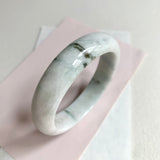 58.2mm A-Grade Natural White Modern Round Bangle No. 600164