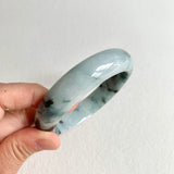 58mm A-Grade Natural Bluish Floral Round Bangle No. 600165