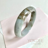 57.8mm A-Grade Natural Bluish Grey Modern Round Bangle No. 600157