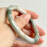 52.6mm A-Grade Natural Bluish Green Modern Round Bangle No. 152030