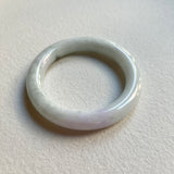 57.6mm A-Grade Natural Lavender Green Jadeite Traditional Round Bangle No. 151679