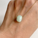 A-Grade Natural Light Green Jadeite Barrel Pendant No. 172496