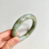 54mm A-Grade Natural Bluish Green Brown Traditional Round Bangle No. 152027