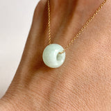 A-Grade Natural Light Green Jadeite Barrel Pendant No. 172496