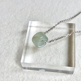 SOLD OUT: A-Grade Natural Light Bluish Green Jadeite Barrel Pendant No. 172490