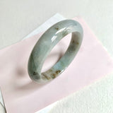 57.8mm A-Grade Natural Bluish Grey Modern Round Bangle No. 600157