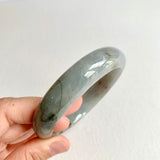 57.8mm A-Grade Natural Bluish Grey Modern Round Bangle No. 600157