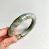 54mm A-Grade Natural Bluish Green Brown Traditional Round Bangle No. 152027