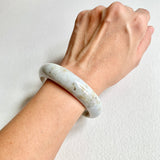 58.3mm A-Grade Natural White Modern Round Bangle No. 600162