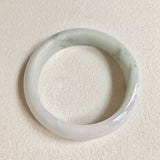 58.1mm A-Grade Natural White Green Modern Round Bangle No. 600145