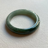 52.4mm A-Grade Natural Bluish Green Jadeite Modern Round Bangle No. 600153