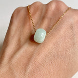 A-Grade Natural Light Green Jadeite Barrel Pendant No. 172495