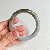 57.8mm A-Grade Natural Bluish Grey Modern Round Bangle No. 600157