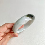 58.2mm A-Grade Natural Light Green Modern Round Bangle No. 600168