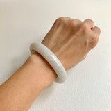 56.2mm A-Grade Natural White Traditional Round Bangle No. 330028