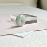 A-Grade Natural Lavender Green Jadeite Bagel Piece No. 172481