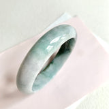 58.6mm A-Grade Natural Bluish Green Modern Round Bangle No. 600166