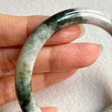 52.6mm A-Grade Natural Bluish Green Modern Round Bangle No. 152030