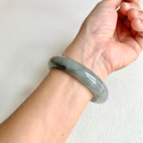 57.8mm A-Grade Natural Bluish Grey Modern Round Bangle No. 600157