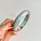 58.6mm A-Grade Natural Bluish Green Modern Round Bangle No. 600166