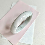 58.2mm A-Grade Natural White Modern Round Bangle No. 600164