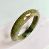 52.8mm A-Grade Natural Greenish Brown Modern Round Bangle No. 600150