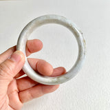 58.3mm A-Grade Natural White Modern Round Bangle No. 600162