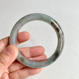 57.8mm A-Grade Natural Bluish Grey Modern Round Bangle No. 600157