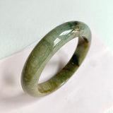 52.8mm A-Grade Natural Greenish Brown Modern Round Bangle No. 600150