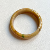 54.5mm A-Grade Natural Brown Jadeite Modern Round Bangle No. 600147