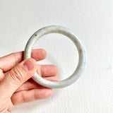 58.3mm A-Grade Natural White Modern Round Bangle No. 600162