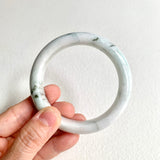 58.2mm A-Grade Natural White Modern Round Bangle No. 600164