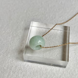 A-Grade Natural Light Green Jadeite Barrel Pendant No. 172496