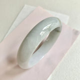 58.1mm A-Grade Natural White Green Modern Round Bangle No. 600145