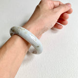 58.3mm A-Grade Natural White Modern Round Bangle No. 600162